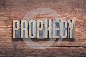 Prophecy word wood photo