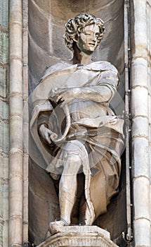 The prophet Daniel, statue on the Milan Cathedral