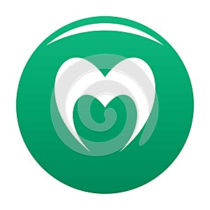 Prophetic heart icon vector green