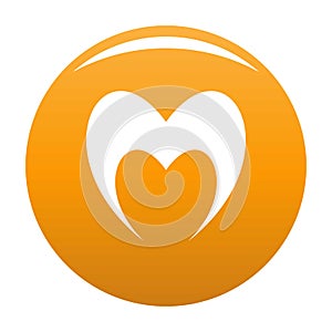Prophetic heart icon vector orange