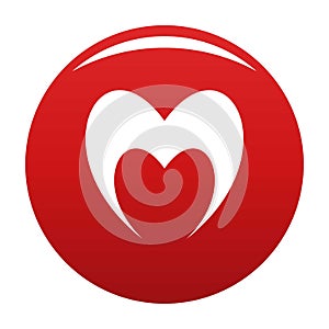 Prophetic heart icon vector red