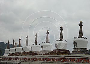 Propitious Pagoda Ruyi baota in front of Ta`er Temple in Xining, China