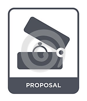proposal icon in trendy design style. proposal icon isolated on white background. proposal vector icon simple and modern flat