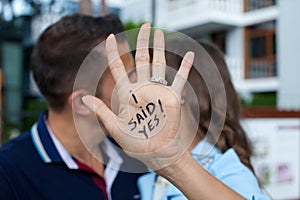 Proposal in the street.