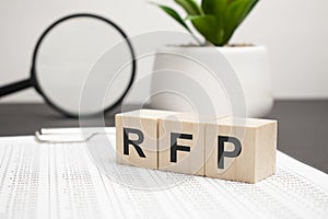 PROPOSAL word on block business concept, RFP