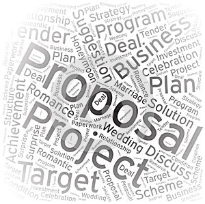 Proposal ,Word cloud art background