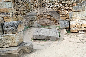 Propylaea of the antic Nymphaeum in Crimea