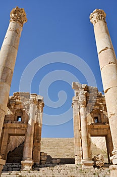 Propylaeum at Jerash ruins (Jordan)