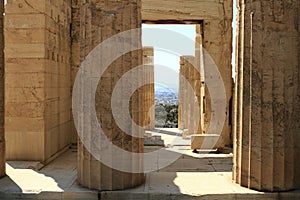 Propylaia in Athens Acropolis, Greece