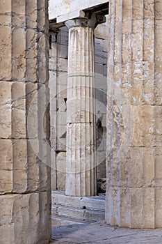 Propylaia, monumental ceremonial gateway to the Acropolis of Athens, Greece