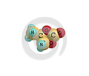 Propylene carbonate molecule isolated on white