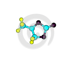 Propylene carbonate molecule isolated on white