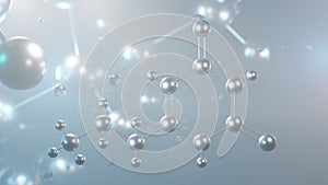 propylthiouracil molecular structure, 3d model molecule, antithyroid agents, structural chemical formula view from a microscope photo