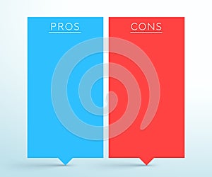 Pros and Cons 2 List Banners Infographic Template