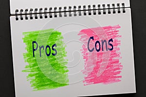 Pros and Cons Concept