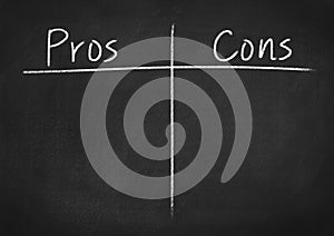 Pros and cons photo