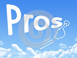 Pros message cloud shape