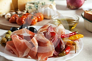 Prosciuto served as appetizer