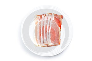 Prosciutto crudo ham