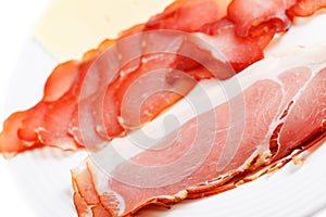 Prosciutto crudo ham