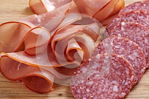 Prosciutto and salami photo