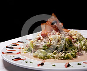 Proscuitto salad with mayonnaise sauce