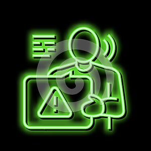 prosecution law neon glow icon illustration