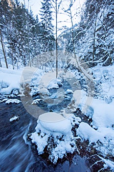 Prosiecka dolina gorge during winter