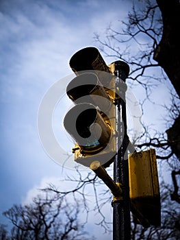 Prospect Park Traffic Light on a Gloomy day