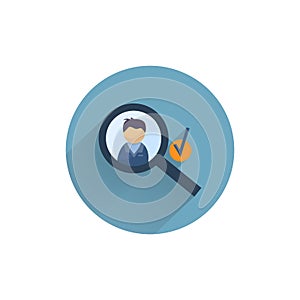 prospect worker flat icon. worker choice colorful flat icon. prospect flat icon