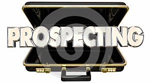 Prospecting Find New Customers Sell Sales Briefcase photo