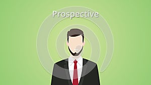 Prospective client illustration businessman