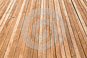 Prospective of orange wooden texture floor