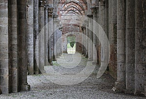 Prospective view of a colonnade