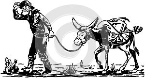 Prospector With Donkey