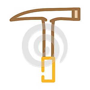 prospectors hammer color icon vector illustration