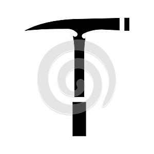 prospectors hammer glyph icon vector illustration photo