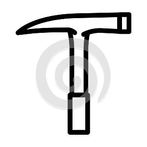 prospectors hammer line icon vector illustration photo