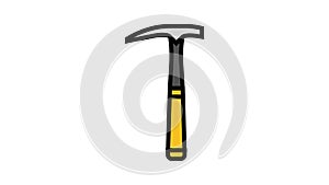 prospectors hammer tool color icon animation