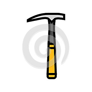 prospectors hammer tool color icon vector illustration photo