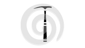 prospectors hammer tool glyph icon animation