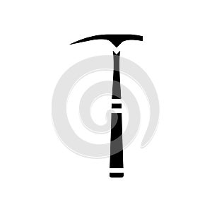 prospectors hammer tool glyph icon vector illustration