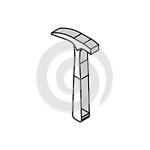 prospectors hammer tool isometric icon vector illustration