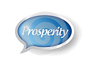 Prosperity message bubble illustration