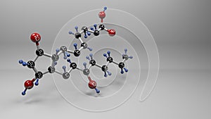Prostaglandin E2 molecule illustration.