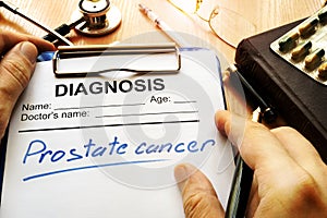 Prostate cancer diagnosis.