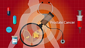 Prostate cancer health medical illustration medication cure