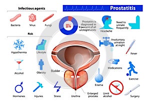 Prostatitis. benign enlargement of the prostate