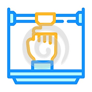 prostheses 3d printing color icon vector illustration