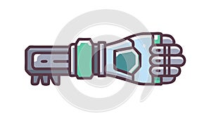 Prosthetic Arm: Advanced Robotics and Bionics, vector design Generative AI